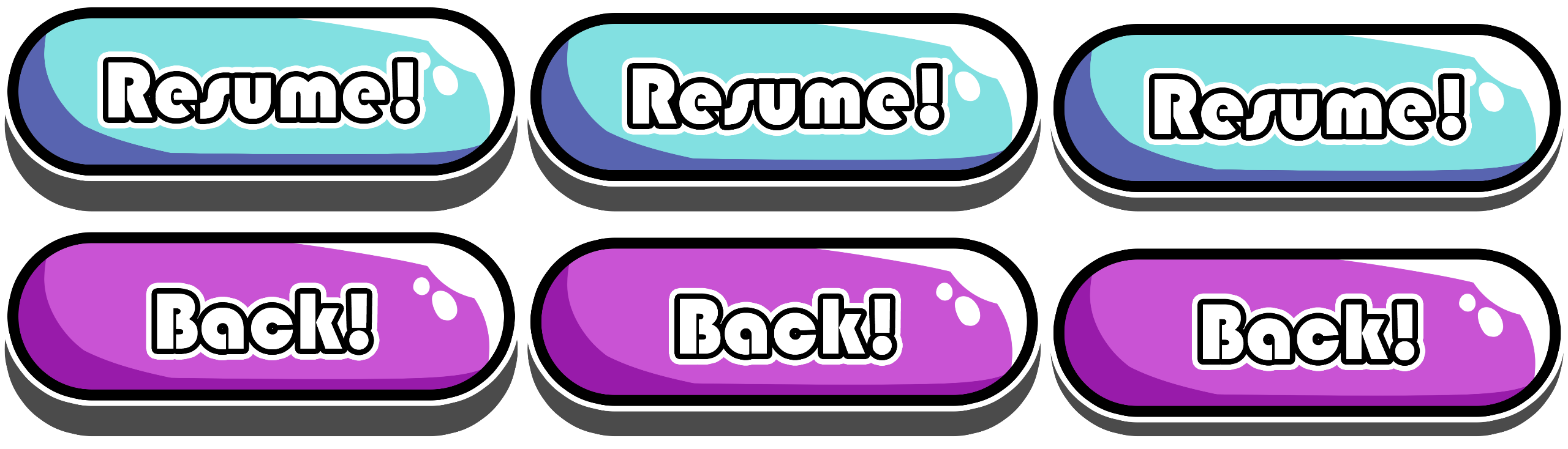 Pause Menu Buttons Pause Menu Buttons