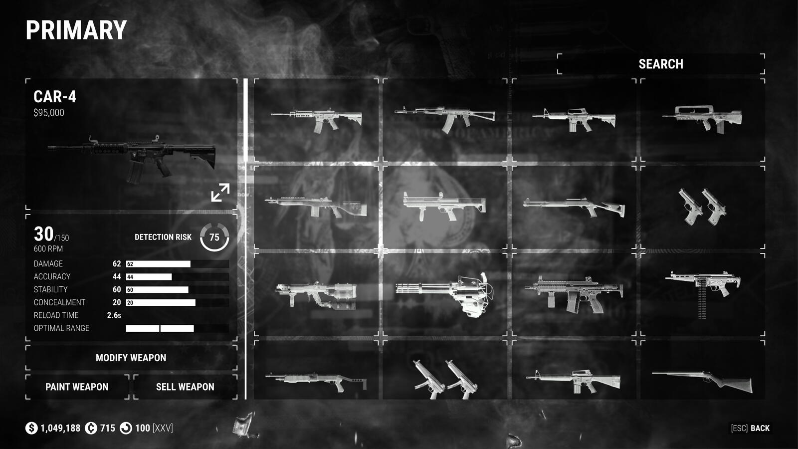 Weapon Selection Weapon Selection